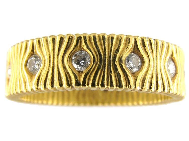 Diamond Set 18ct Gold Band