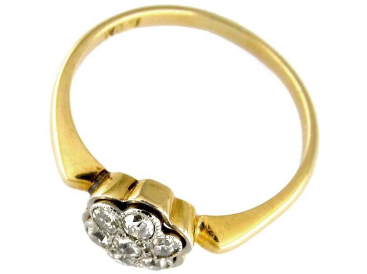 Diamond Edwardian Small Cluster Ring