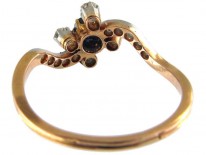 Sapphire & Diamond Twist Ring