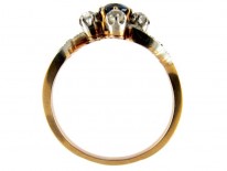 Sapphire & Diamond Twist Ring