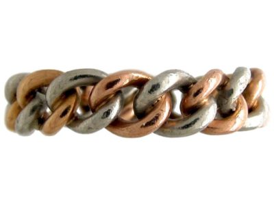 Edwardian Chainlink Platinum & Gold Ring