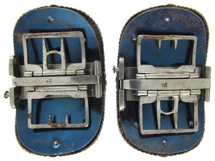 Georgian Cut Steel Buckles, in Original Case
