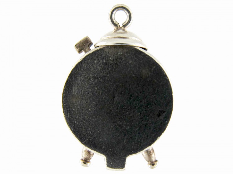 Silver Clock Charm