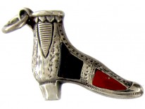 Victorian Scottish Silver & Agate Boot Charm