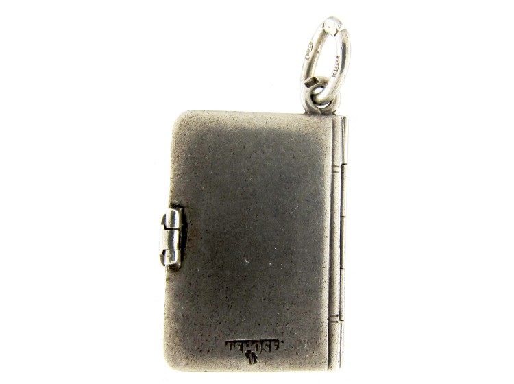 Silver Cherub Book Charm