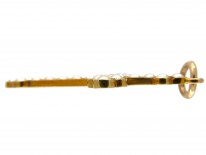 Natural Split Pearl & Gold Cross in Original Case