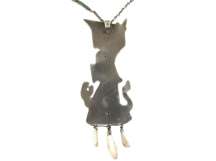 Arts & Crafts St. George & The Dragon Silver & Enamel Pendant