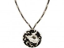 Silver & Enamel Mexican Necklace by Margot
