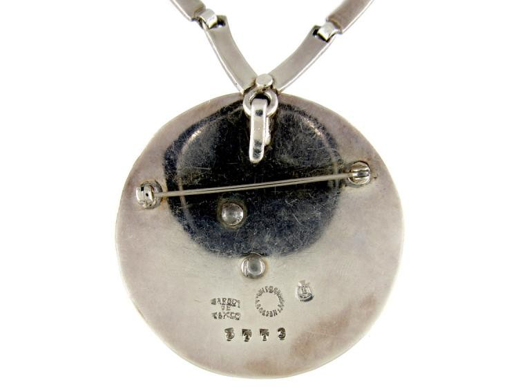 Silver & Enamel Mexican Necklace by Margot