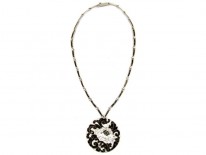 Silver & Enamel Mexican Necklace by Margot