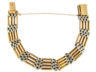 15ct Gold & Platinum Gate Bracelet