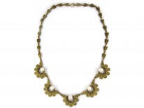 Theodor Fahrner Silver Gilt & Pearl Necklace