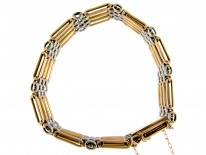 15ct Gold & Platinum Gate Bracelet