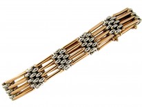 15ct Gold & Platinum Gate Bracelet