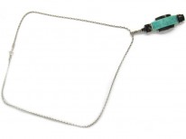 Art Deco Silver, Amazonite & Onyz Pendant on Chain