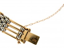 15ct Gold & Platinum Gate Bracelet