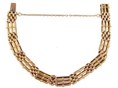Edwardian 15ct Gold Gate Bracelet