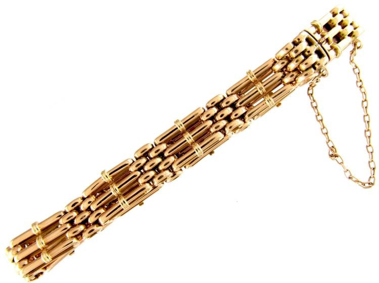 Edwardian 15ct Gold Gate Bracelet