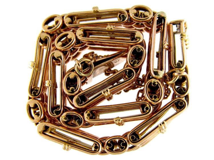 Edwardian 15ct Gold Gate Bracelet