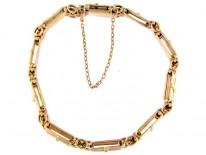 Edwardian 15ct Gold Gate Bracelet
