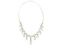 Gold Moonstone Festoon Necklace