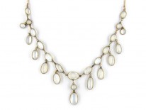 Gold Moonstone Festoon Necklace