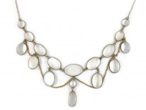 Gold Moonstone Festoon Necklace