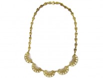 Theodor Fahrner Silver Gilt & Marcasite Necklace