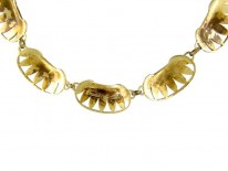 Theodor Fahrner Silver Gilt & Marcasite Necklace