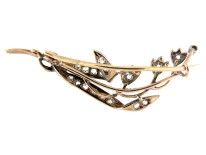 Edwardian, Diamond, Silver & Gold Lily of the Valley Brooch