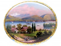 Swiss Enamel Gold Brooch