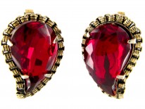Vintage Paste Leaf Earrings