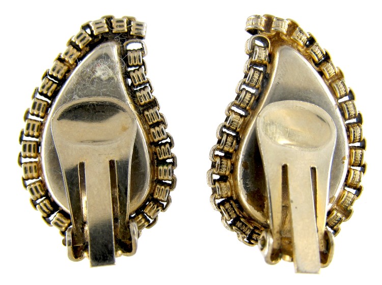Vintage Paste Leaf Earrings