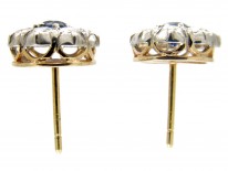 Sapphire & Diamond Cluster Earstuds