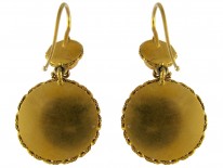 18ct Gold & Coral Victorian Drop Earrings