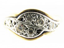 Diamond Double Twist Ring