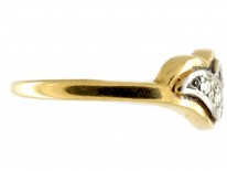 Diamond Double Twist Ring