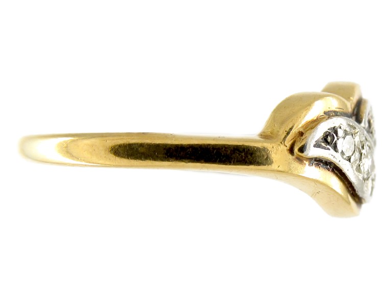 Diamond Double Twist Ring