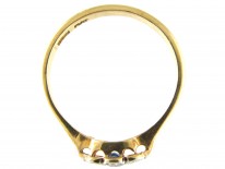 Sapphire & Diamond Edwardian Oval Cluster Ring