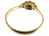 Sapphire & Diamond Edwardian Oval Cluster Ring