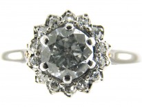 Diamond Daisy Cluster Ring