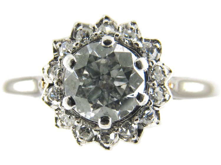 Diamond Daisy Cluster Ring