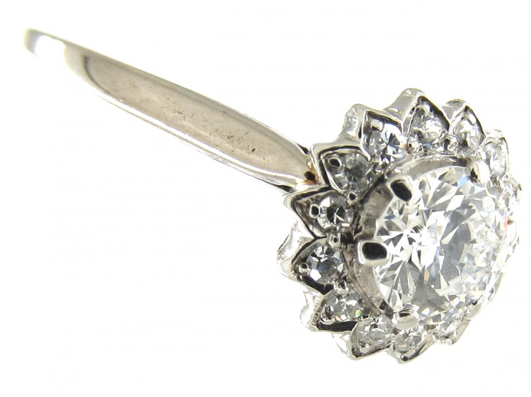 Diamond Daisy Cluster Ring