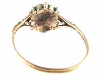 French Regency Turquoise & Diamond Cluster Ring