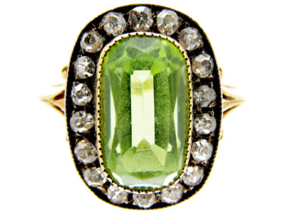 Peridot & Diamond Edwardian Ring