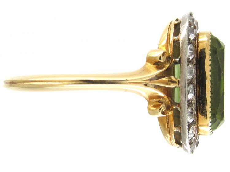 Peridot & Diamond Edwardian Ring