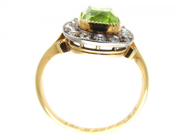 Peridot & Diamond Edwardian Ring