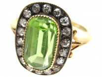 Peridot & Diamond Edwardian Ring