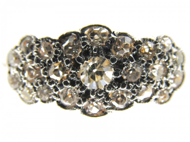 Triple Cluster Diamond Ring