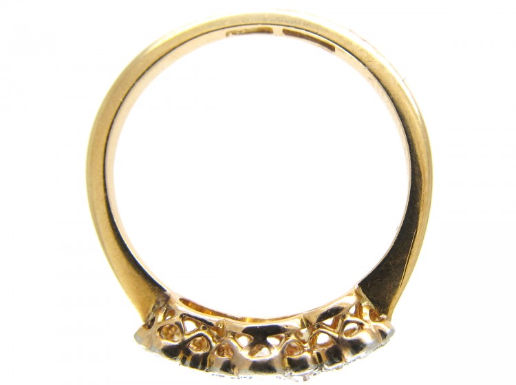 Triple Cluster Diamond Ring